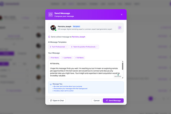 AI Messaging Interface